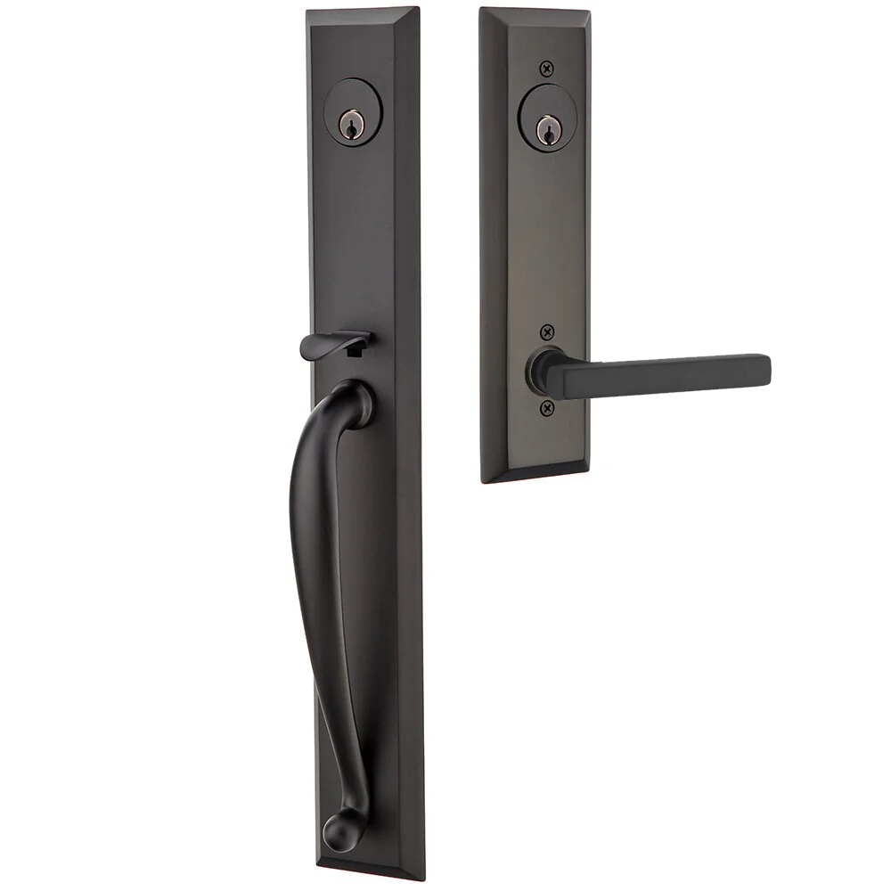 Emtek Jefferson Tubular Entryset Full Length with Freestone Lever