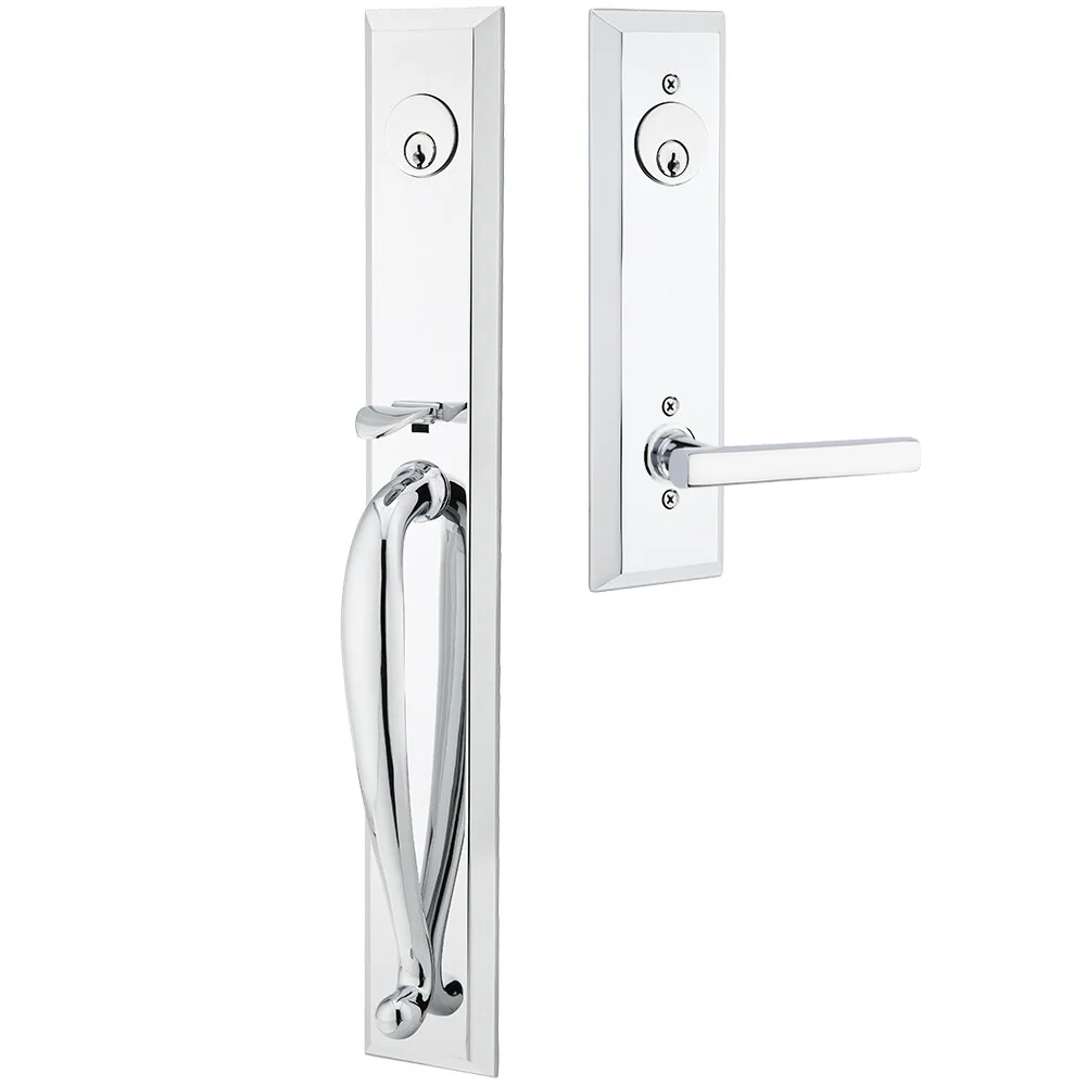 Emtek Jefferson Tubular Entryset Full Length with Freestone Lever