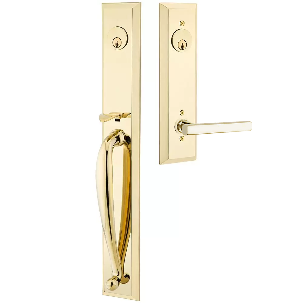 Emtek Jefferson Tubular Entryset Full Length with Freestone Lever