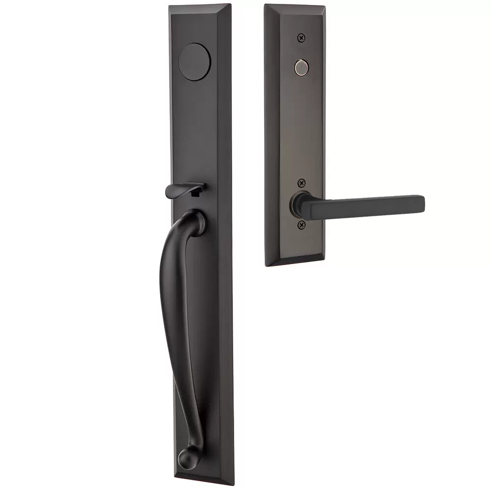 Emtek Jefferson Tubular Entryset Full Length with Freestone Lever