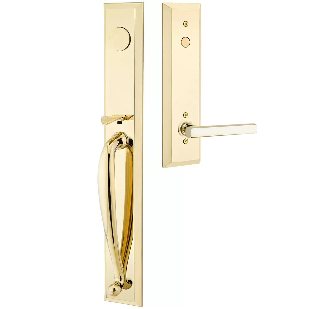 Emtek Jefferson Tubular Entryset Full Length with Freestone Lever