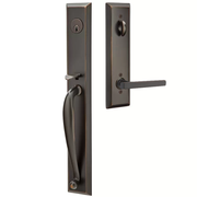 Emtek Jefferson Tubular Entryset Full Length with Freestone Lever