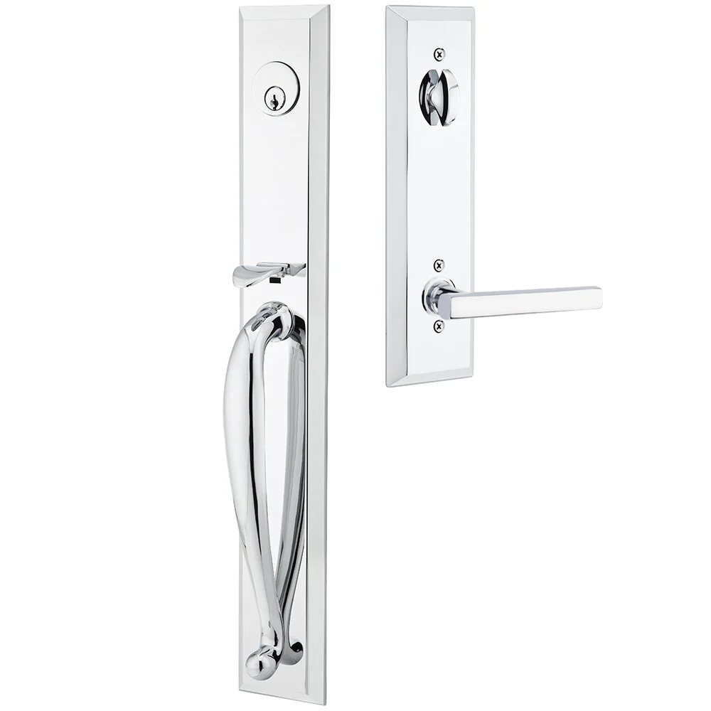 Emtek Jefferson Tubular Entryset Full Length with Freestone Lever