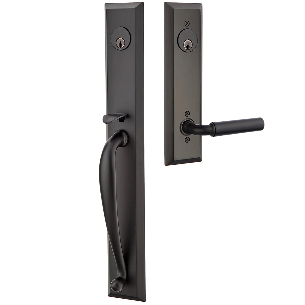 Emtek Jefferson Tubular Entryset Full Length with Manning Lever