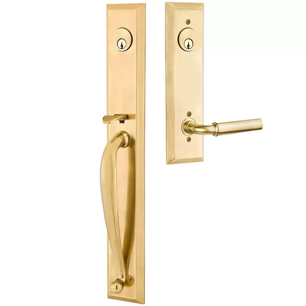 Emtek Jefferson Tubular Entryset Full Length with Manning Lever
