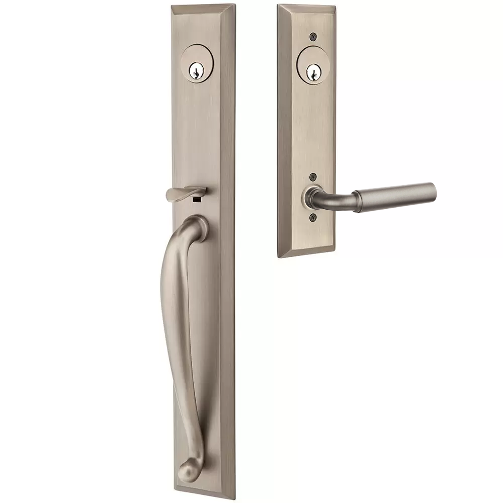 Emtek Jefferson Tubular Entryset Full Length with Manning Lever