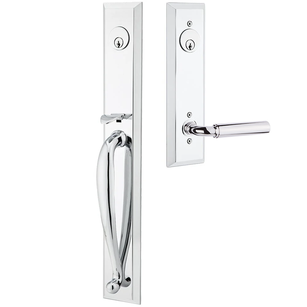 Emtek Jefferson Tubular Entryset Full Length with Manning Lever