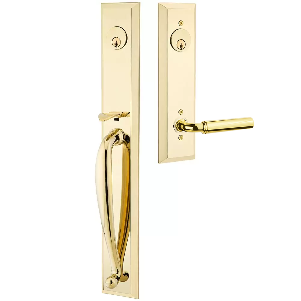 Emtek Jefferson Tubular Entryset Full Length with Manning Lever