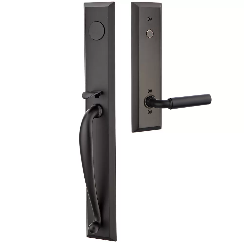 Emtek Jefferson Tubular Entryset Full Length with Manning Lever