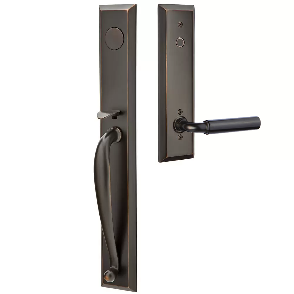 Emtek Jefferson Tubular Entryset Full Length with Manning Lever