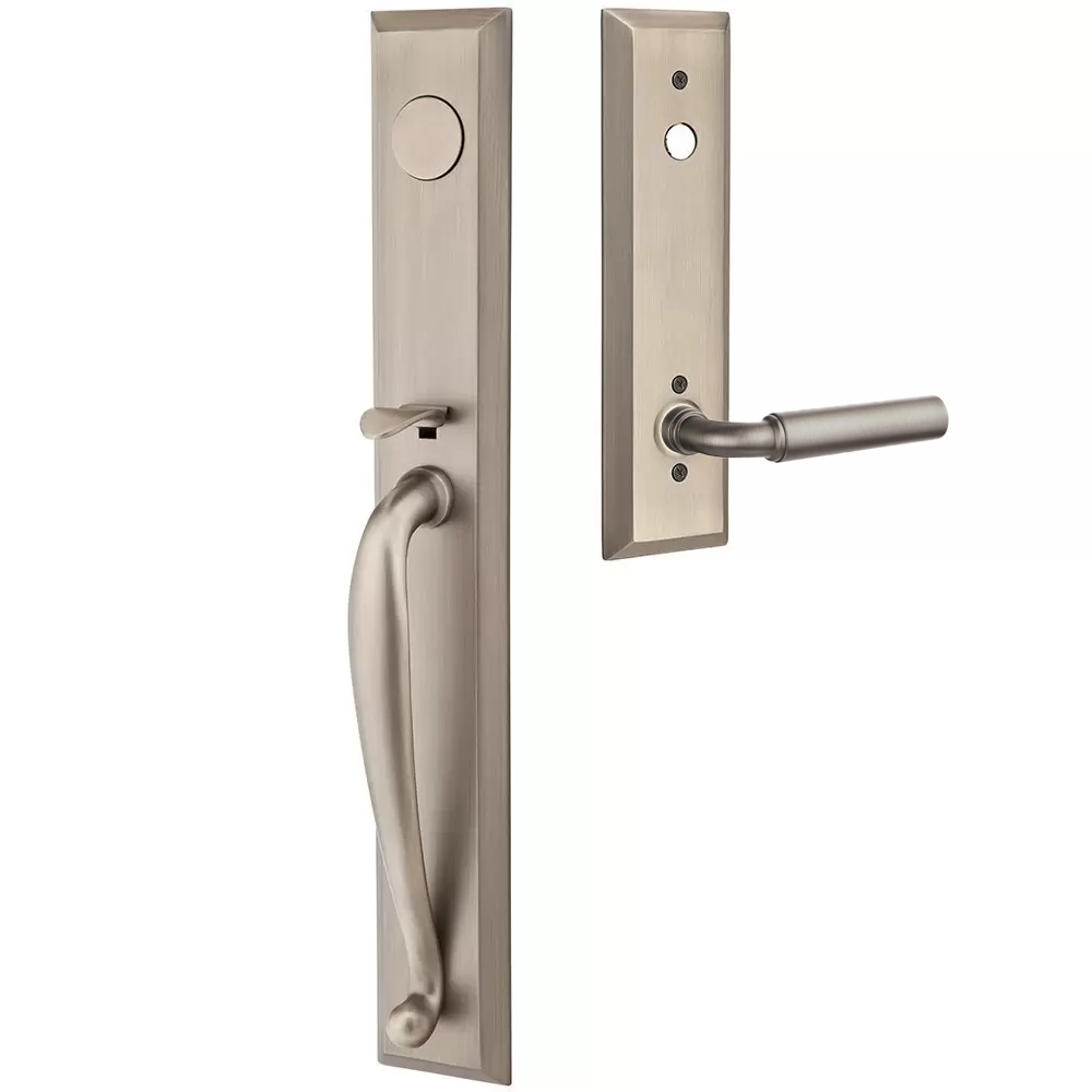 Emtek Jefferson Tubular Entryset Full Length with Manning Lever