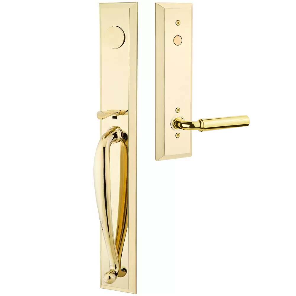Emtek Jefferson Tubular Entryset Full Length with Manning Lever