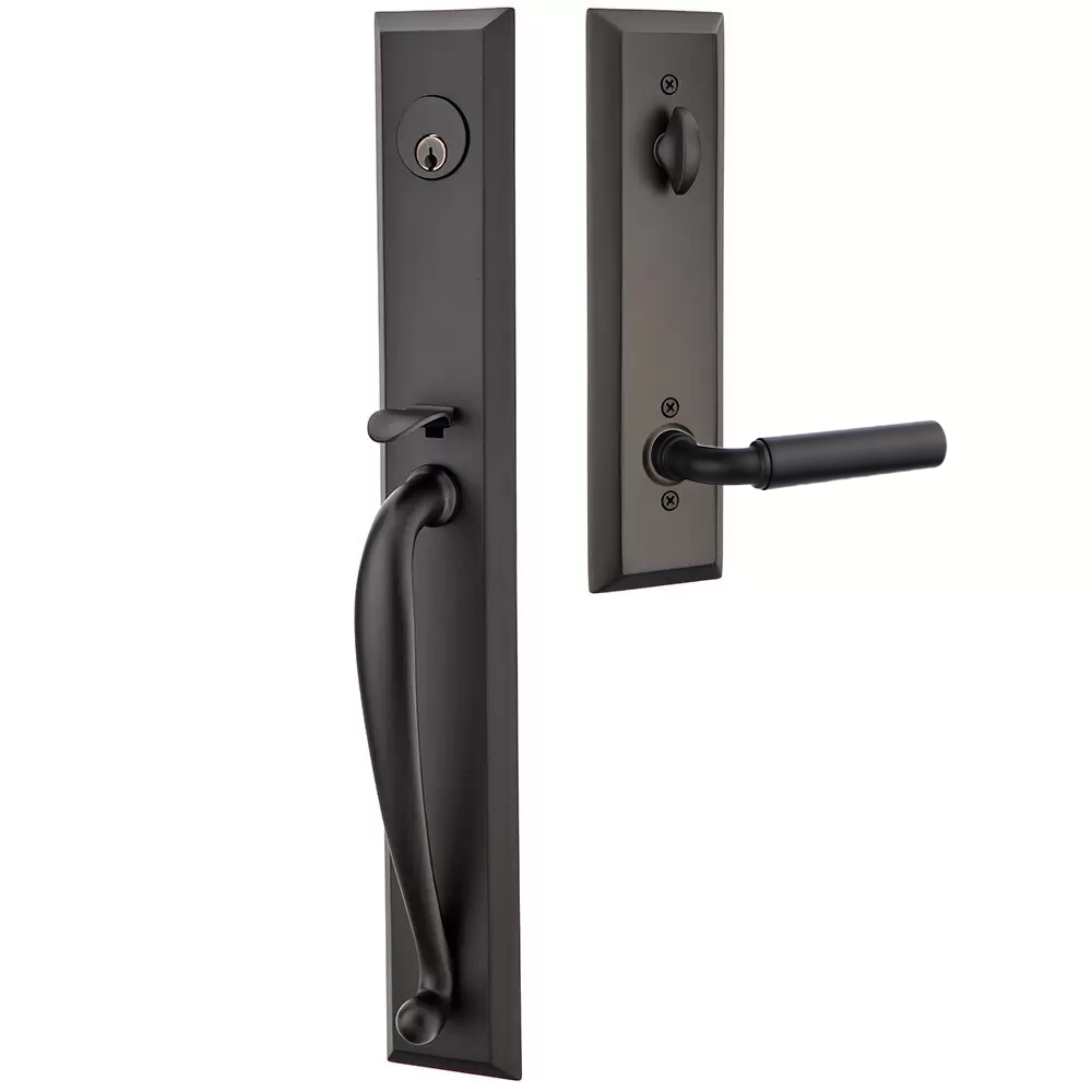 Emtek Jefferson Tubular Entryset Full Length with Manning Lever