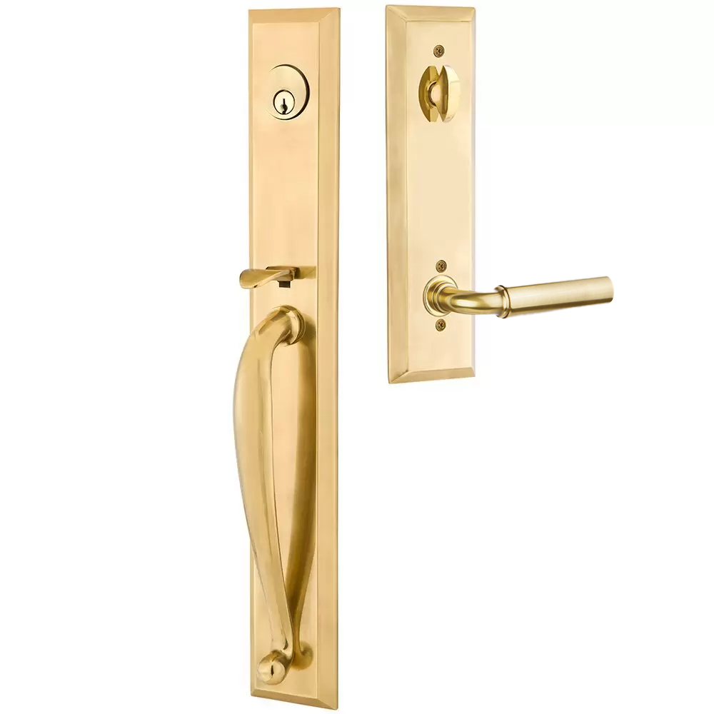 Emtek Jefferson Tubular Entryset Full Length with Manning Lever