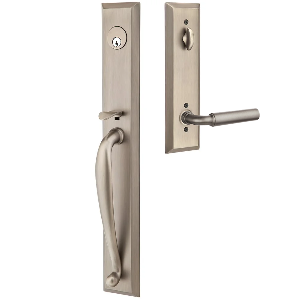 Emtek Jefferson Tubular Entryset Full Length with Manning Lever