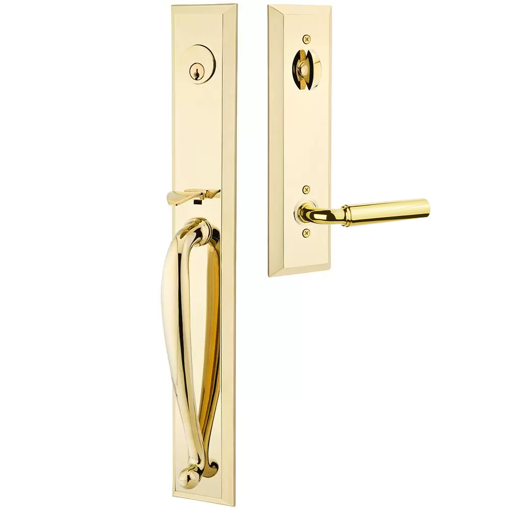Emtek Jefferson Tubular Entryset Full Length with Manning Lever