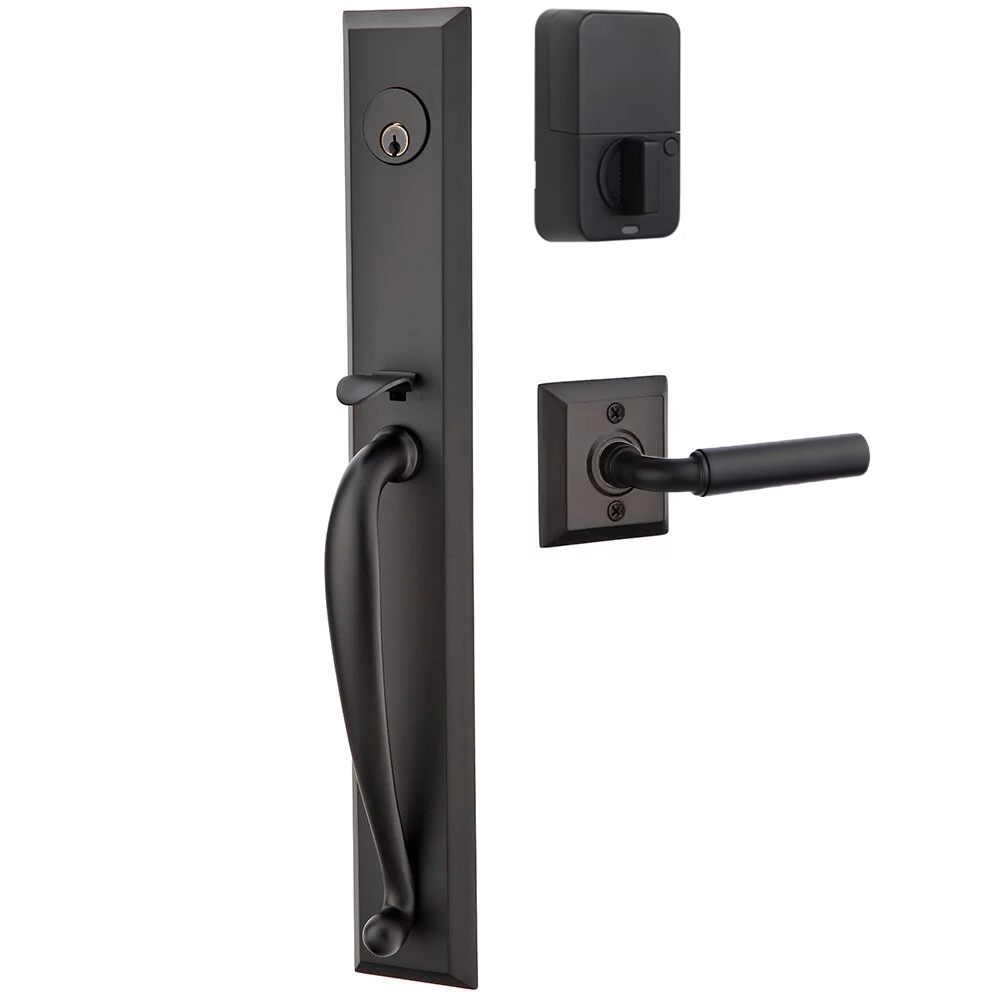 Emtek Jefferson Tubular Entryset Full Length with Manning Lever