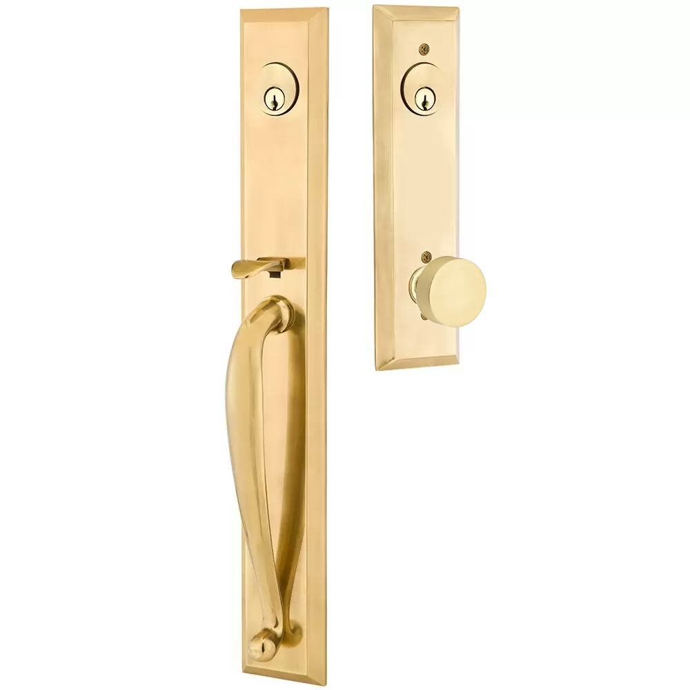 Emtek Jefferson Tubular Entryset Full Length with Round Knob