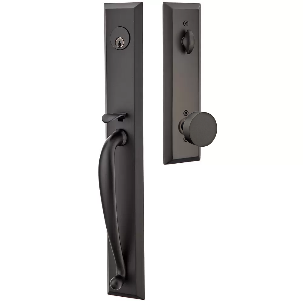 Emtek Jefferson Tubular Entryset Full Length with Round Knob