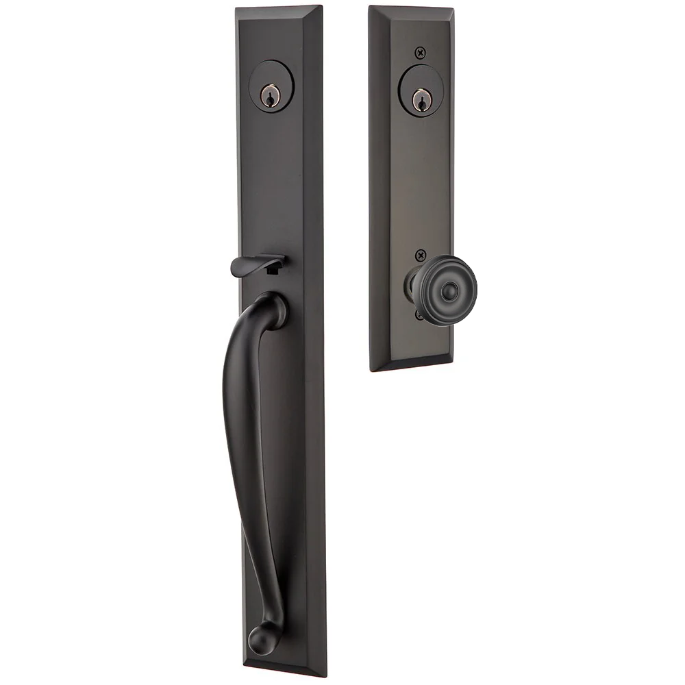 Emtek Jefferson Tubular Entryset Full Length with Waverly Knob