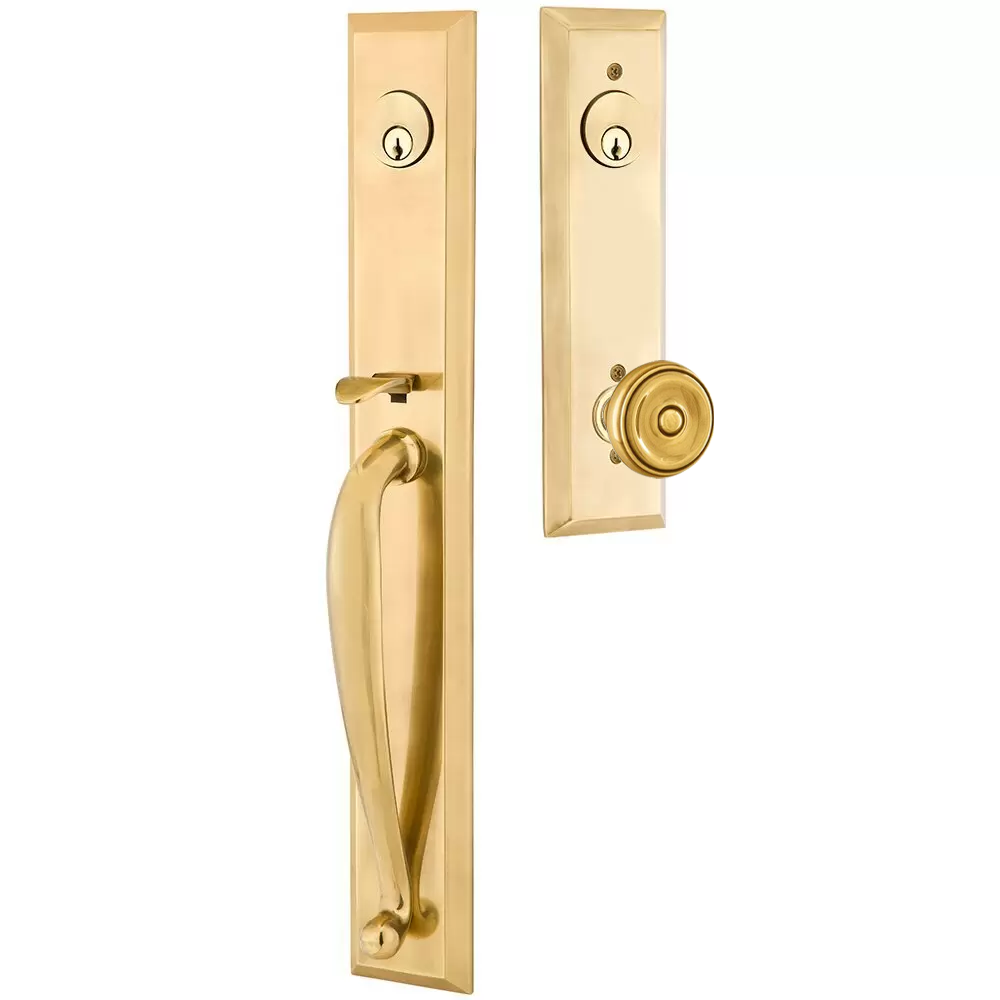 Emtek Jefferson Tubular Entryset Full Length with Waverly Knob