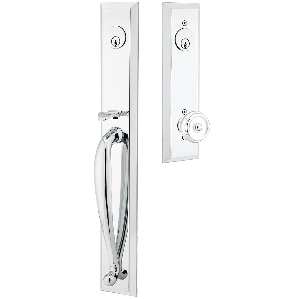 Emtek Jefferson Tubular Entryset Full Length with Waverly Knob