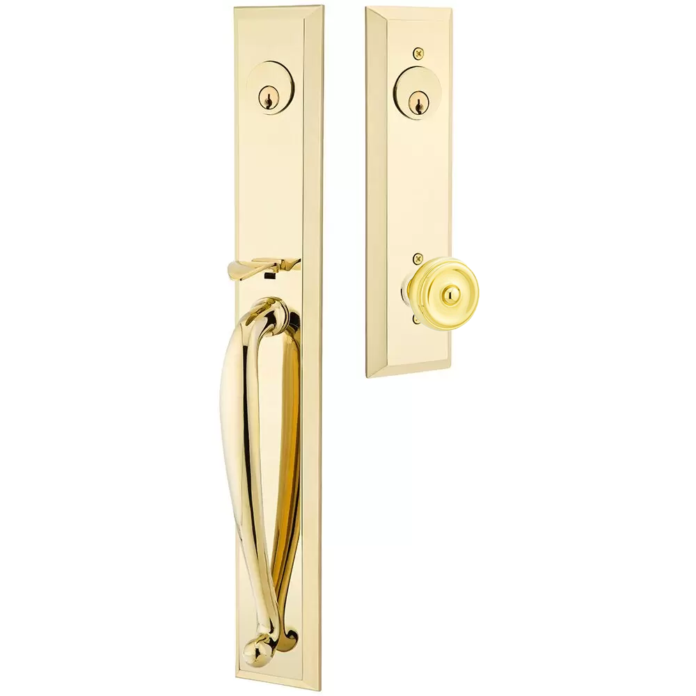 Emtek Jefferson Tubular Entryset Full Length with Waverly Knob