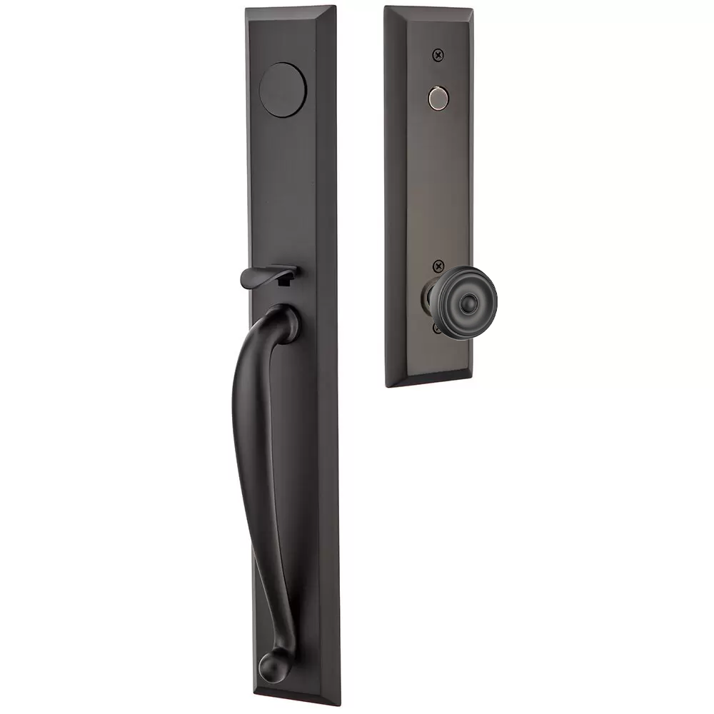 Emtek Jefferson Tubular Entryset Full Length with Waverly Knob