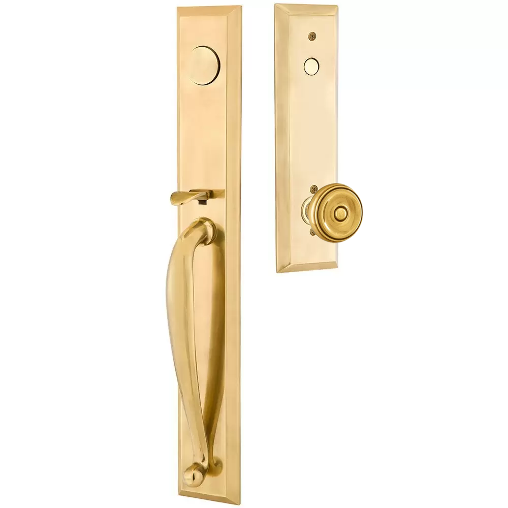 Emtek Jefferson Tubular Entryset Full Length with Waverly Knob