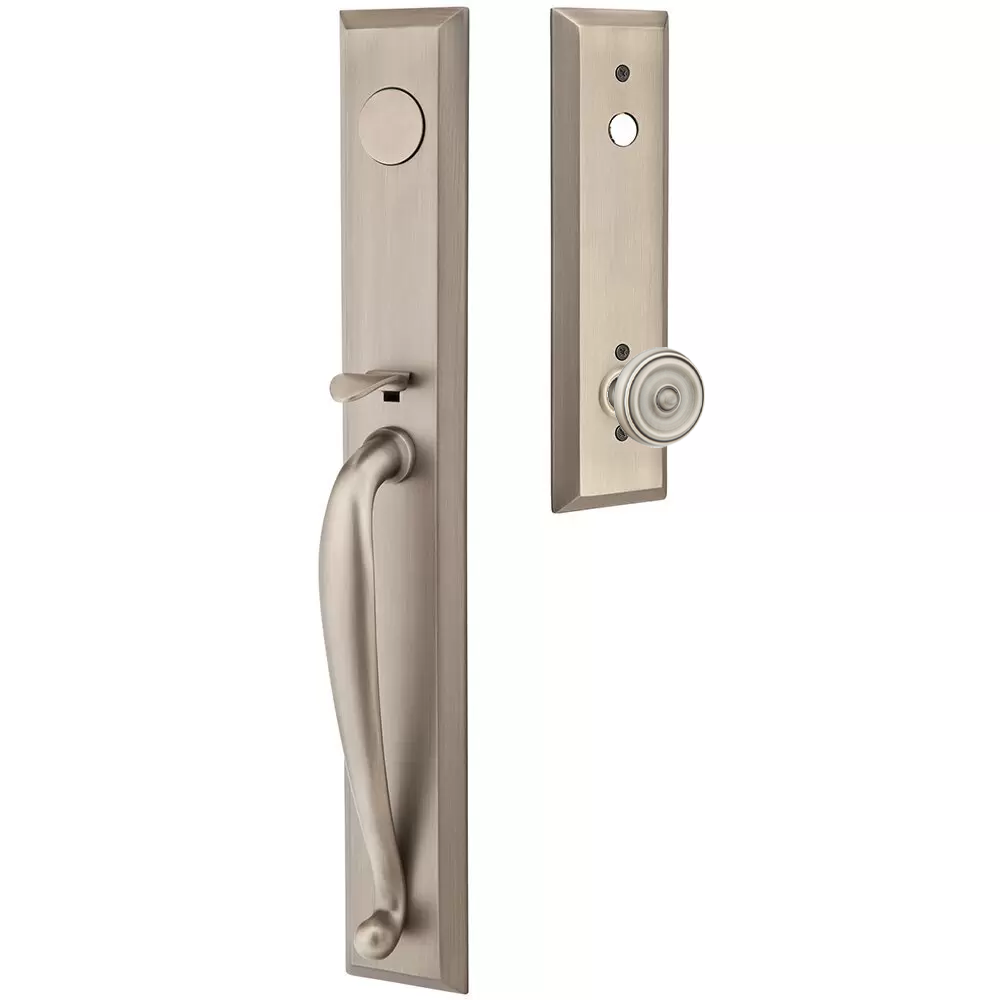 Emtek Jefferson Tubular Entryset Full Length with Waverly Knob