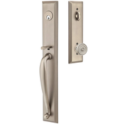 Emtek Jefferson Tubular Entryset Full Length with Waverly Knob