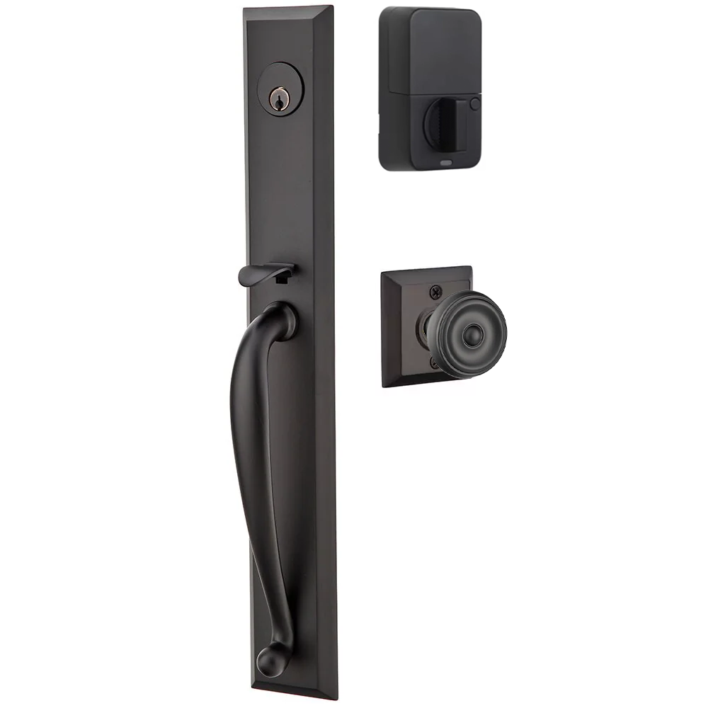 Emtek Jefferson Tubular Entryset Full Length with Waverly Knob