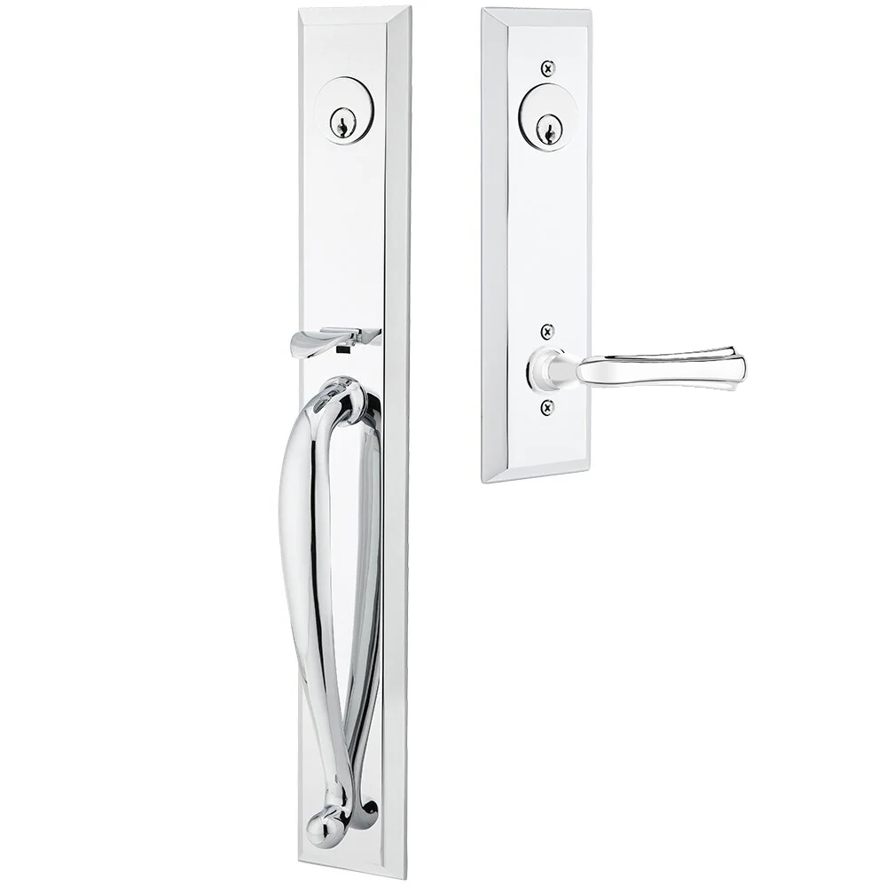 Emtek Jefferson Tubular Entryset Full Length with Wembley Lever