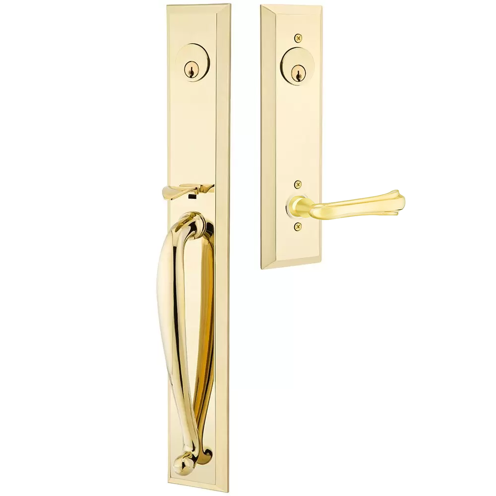 Emtek Jefferson Tubular Entryset Full Length with Wembley Lever