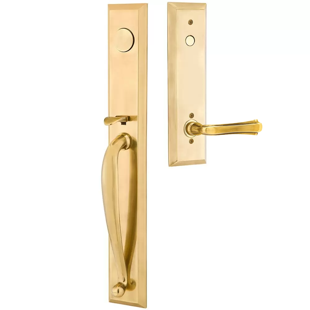 Emtek Jefferson Tubular Entryset Full Length with Wembley Lever