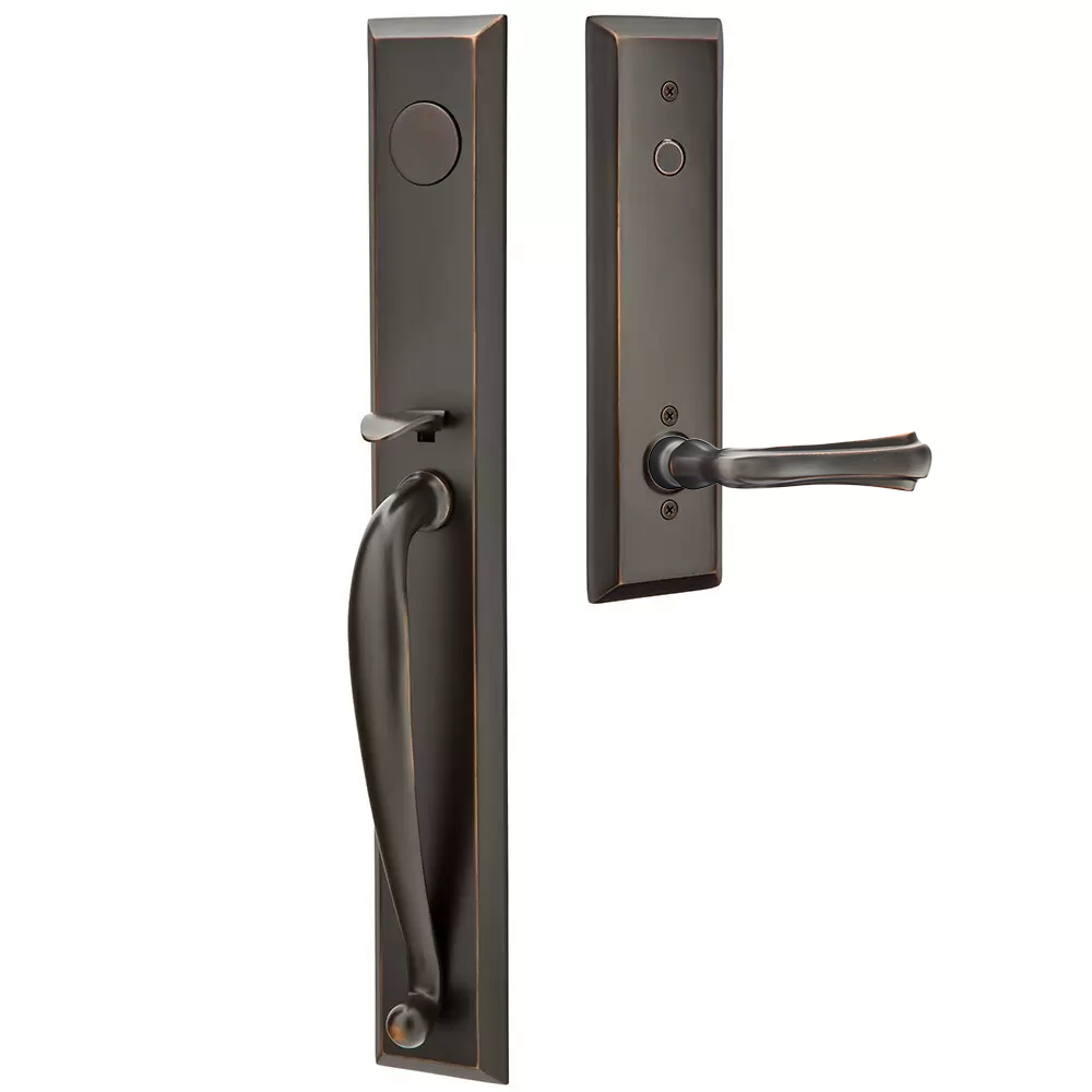 Emtek Jefferson Tubular Entryset Full Length with Wembley Lever