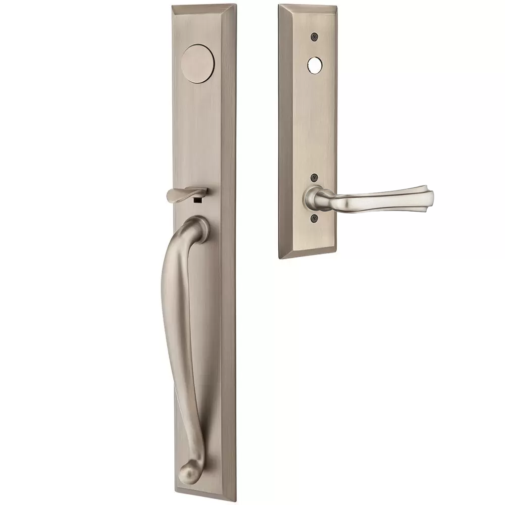 Emtek Jefferson Tubular Entryset Full Length with Wembley Lever