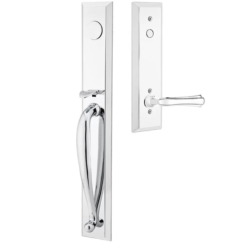 Emtek Jefferson Tubular Entryset Full Length with Wembley Lever