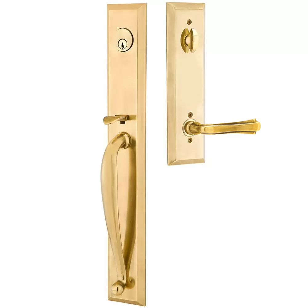 Emtek Jefferson Tubular Entryset Full Length with Wembley Lever