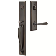 Emtek Jefferson Tubular Entryset Full Length with Wembley Lever