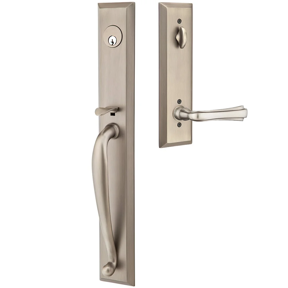 Emtek Jefferson Tubular Entryset Full Length with Wembley Lever