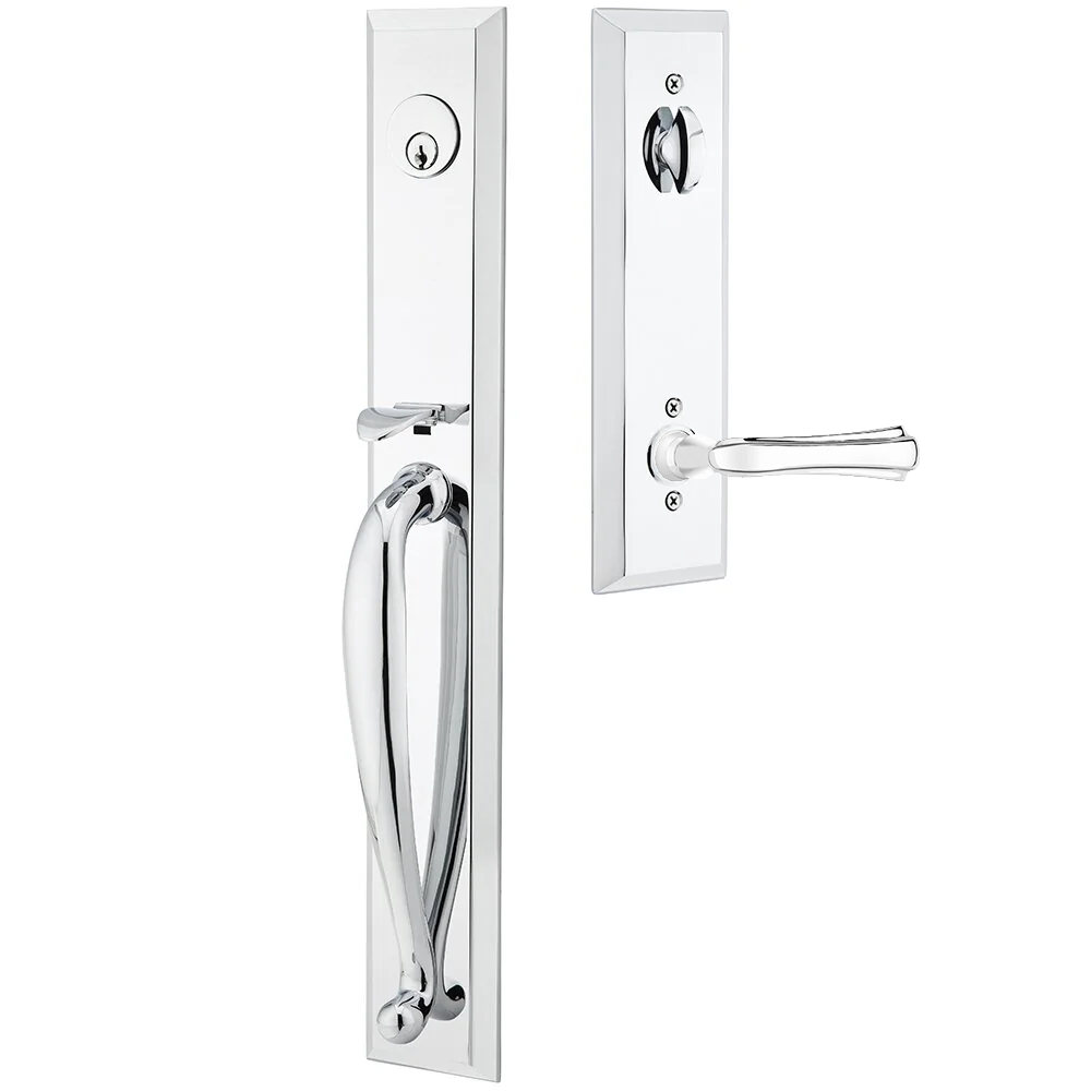 Emtek Jefferson Tubular Entryset Full Length with Wembley Lever