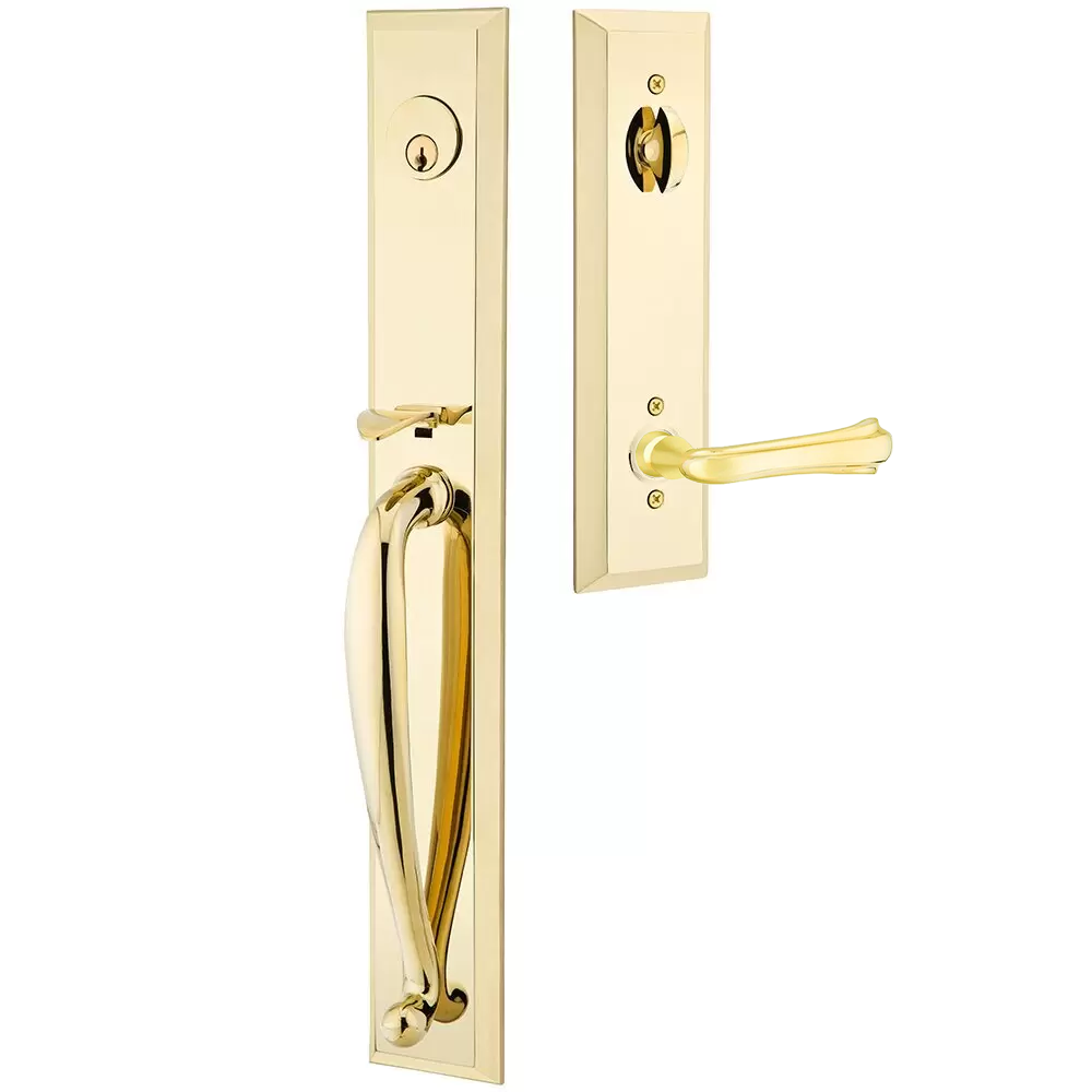 Emtek Jefferson Tubular Entryset Full Length with Wembley Lever