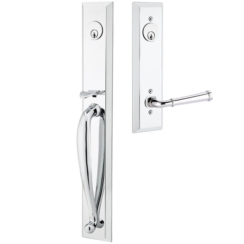 Emtek Jefferson Tubular Entryset Full Length with Merrimack Lever