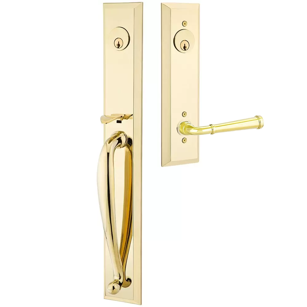 Emtek Jefferson Tubular Entryset Full Length with Merrimack Lever