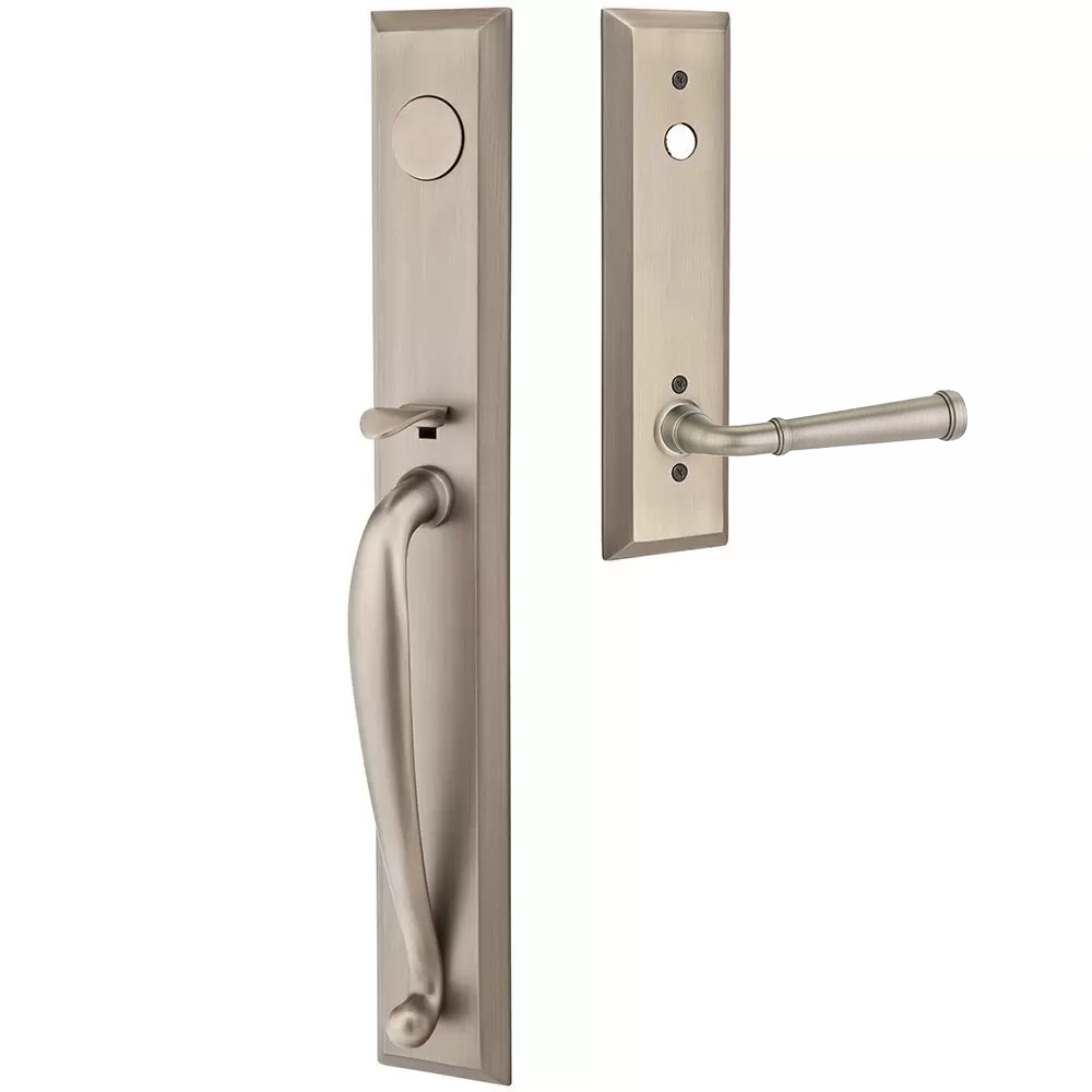 Emtek Jefferson Tubular Entryset Full Length with Merrimack Lever