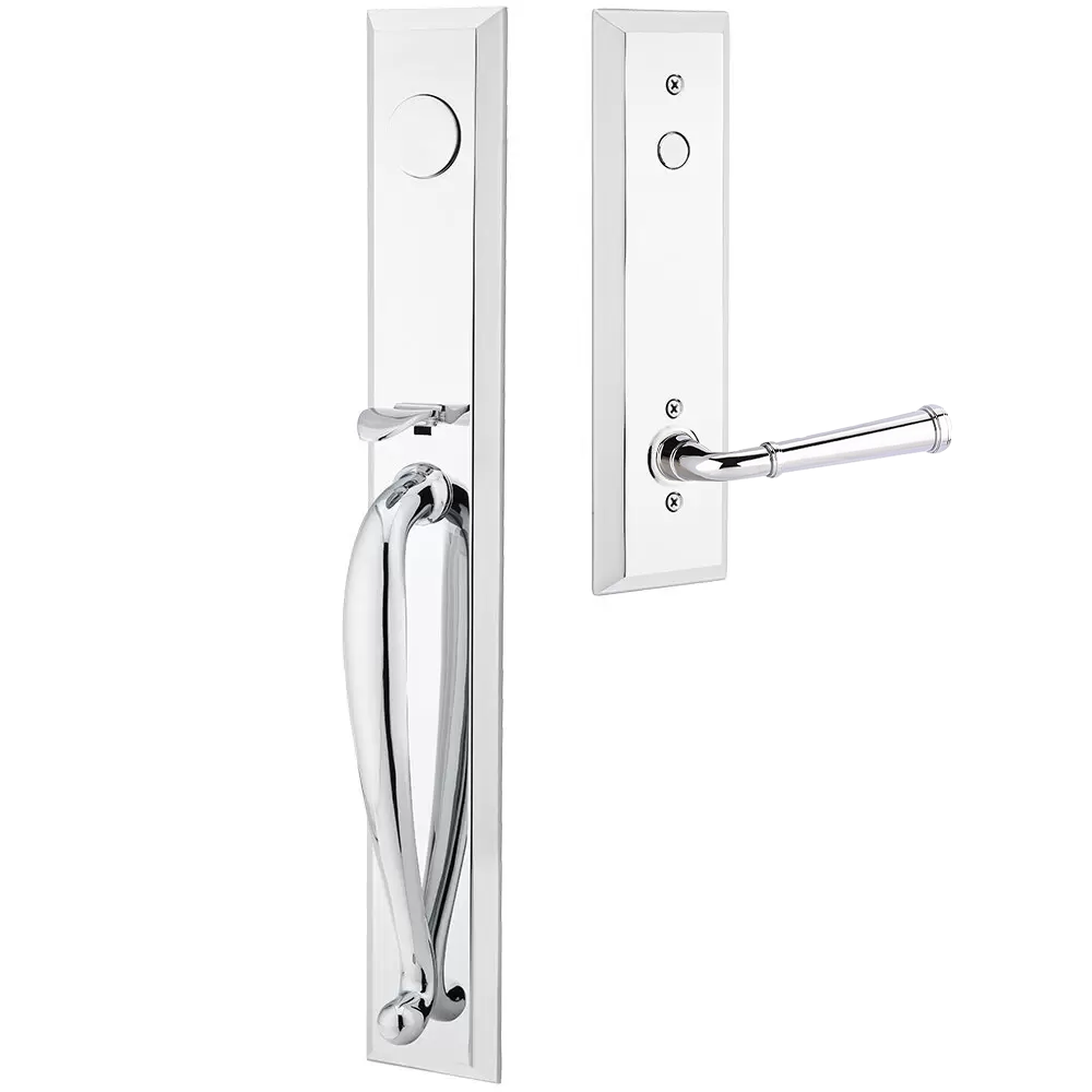 Emtek Jefferson Tubular Entryset Full Length with Merrimack Lever