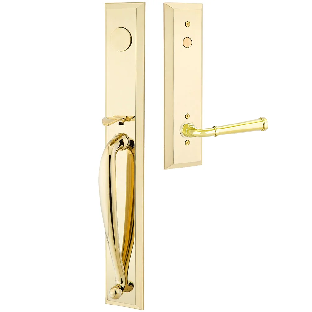 Emtek Jefferson Tubular Entryset Full Length with Merrimack Lever