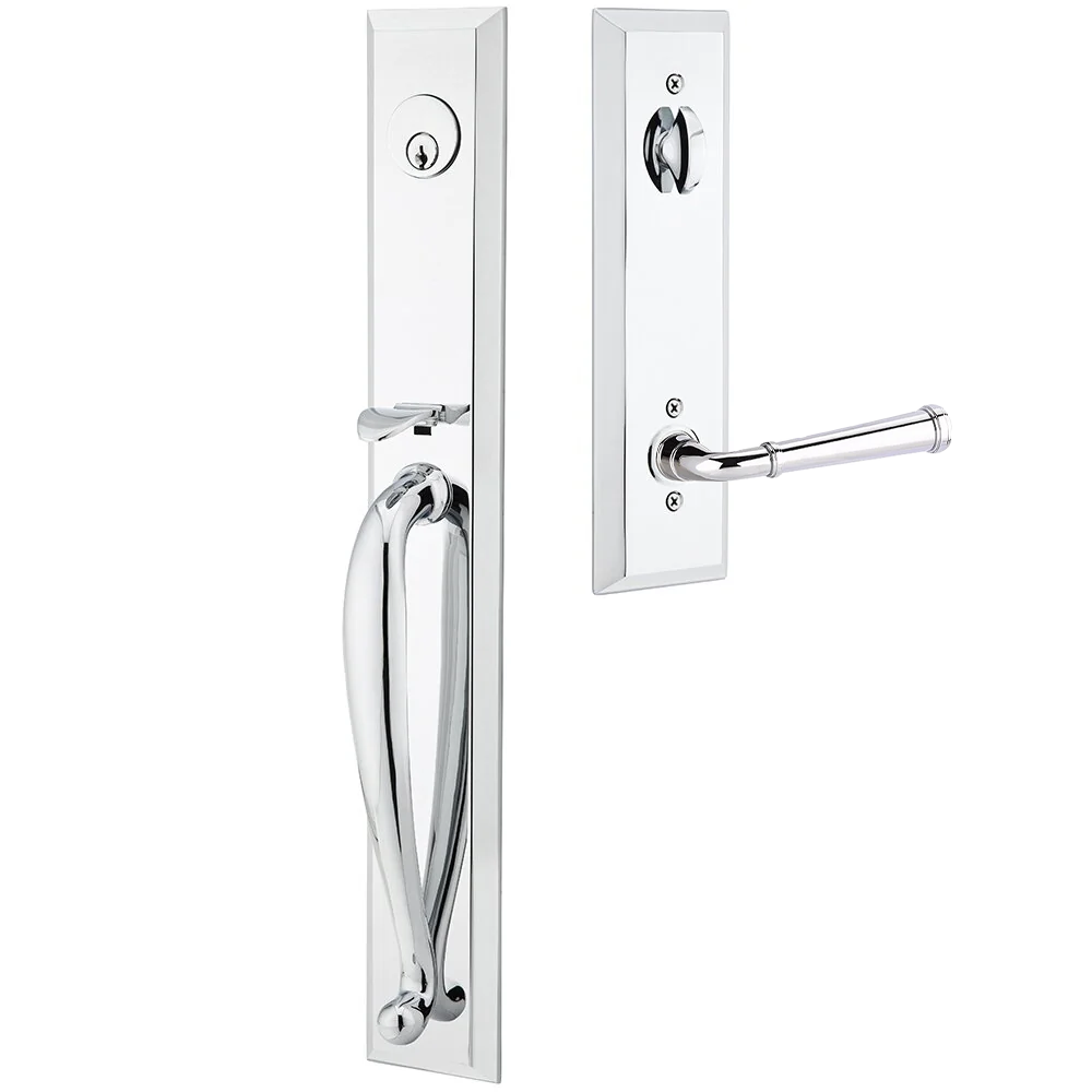 Emtek Jefferson Tubular Entryset Full Length with Merrimack Lever