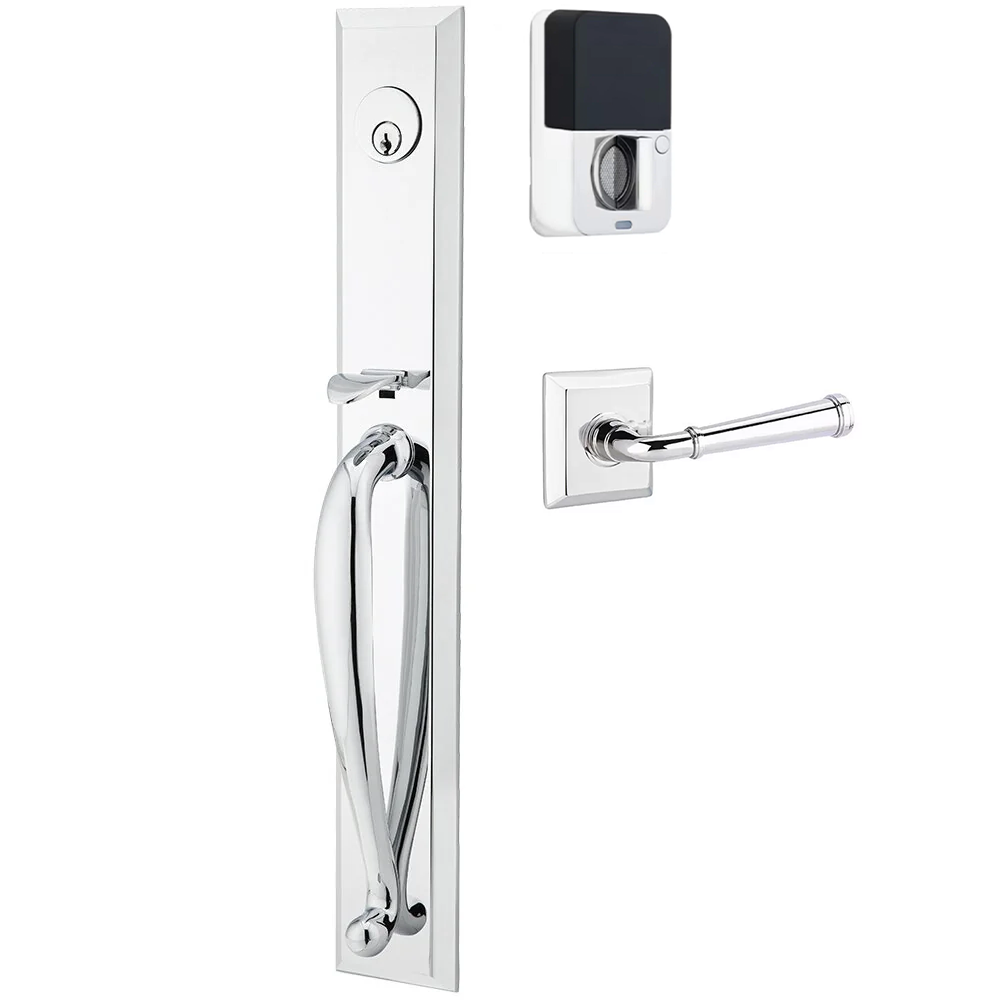 Emtek Jefferson Tubular Entryset Full Length with Merrimack Lever